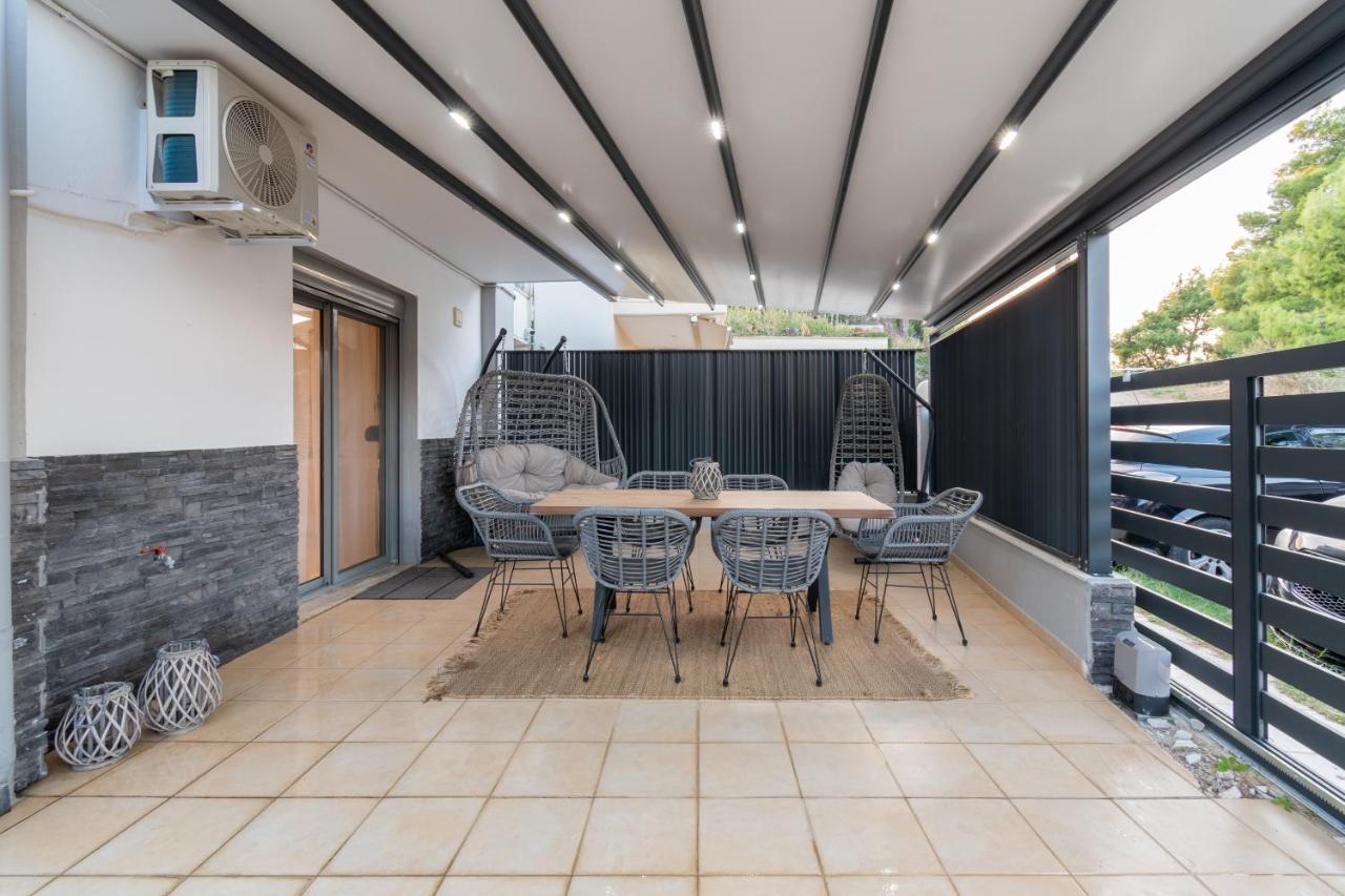 Sithoniars Luxury Ground Floor Apartment With Private Garden Неос-Мармарас Экстерьер фото